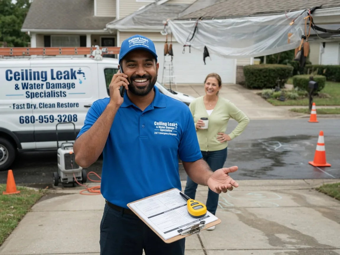 Ceiling Leak Cleanup Drakesville, IA FAQs